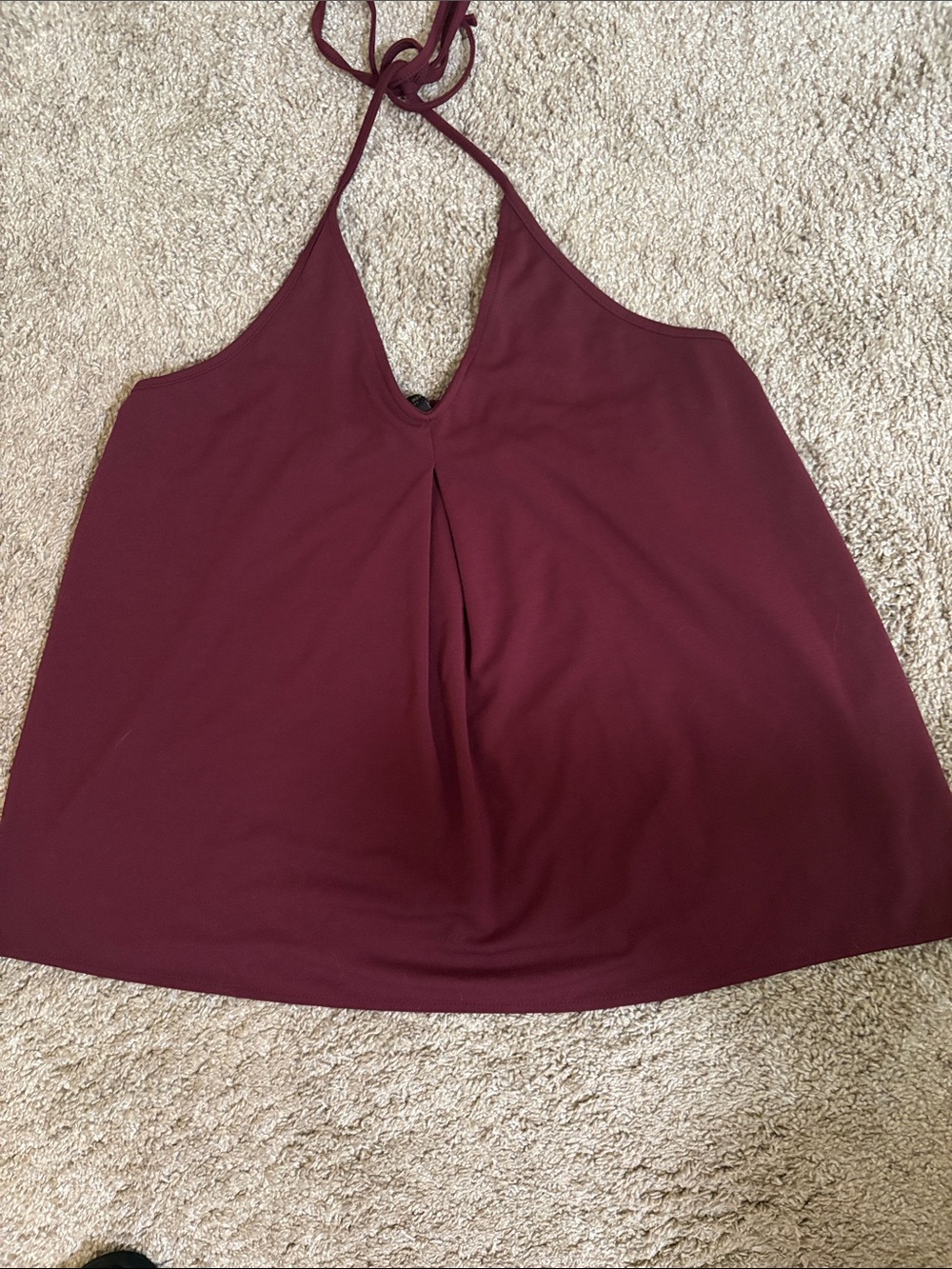 Banana Republic Burgundy Halter Pleat Camisole Top